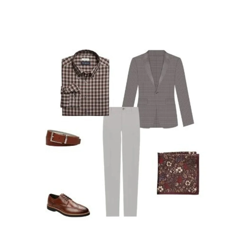 Jos A Bank‎ Mens Blazer 42R Traditional Fit Check Sportcoat D040214